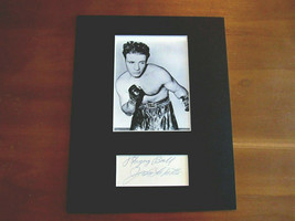 JAKE LAMOTTA &quot; RAGING BULL&quot; BOXING HOF SIGNED AUTO 8X10 MATTED CUT &amp; PHO... - $148.49