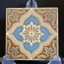 Medallion Terracotta Tile Trivet, Made In Italy, Tuscan Rustic Italian Decor - £19.66 GBP