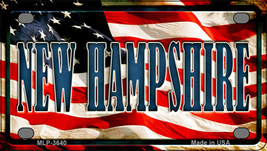 New Hampshire US Flag Novelty Mini Metal License Plate Tag - $14.95
