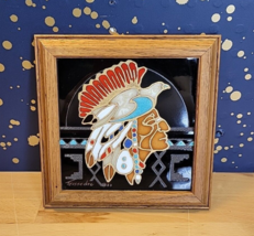 Native Chief Southwest Decor Trivet Ceramic Tile Art Signed 1988? Cleo T... - £31.41 GBP