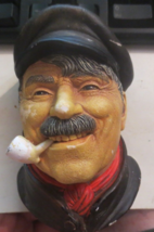 Vintage BOSSON ENGLAND Chalkware Head THE BARGEE - £14.54 GBP