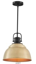 Home Decorators CollectionShelston 1-Light Antique Gold Pendant with Metal Shade - £41.10 GBP