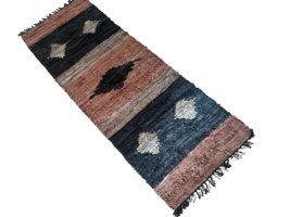 Leather Hearth Rug for Fireplace Fireproof Mat MULTICOLOR STARS Runner - $380.00