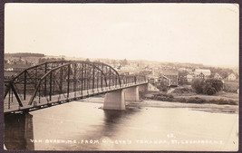 Van Buren, Maine RPPC ca. 1920 - View of Town from St. Leonard, N.B. Canada - £12.55 GBP