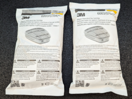 2 New Sets 3M 6003 Organic Vapor Acid Gas Respiratory Protection Cartridge - $21.99