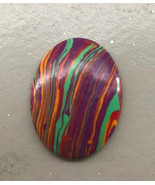 Rainbow Calsilica 40x30mm, 30x40mm stone cab cabochon, bright mix - €6,90 EUR