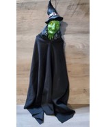 Vintage Hanging Witch Halloween Kitchen Decoration Green Face Rubber Clo... - £29.26 GBP