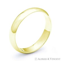 4mm Dome Ring 925 Sterling Silver 14k Yellow Gold-Plated Mens Women Wedd... - $24.31+