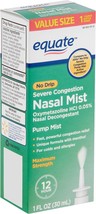 Equate No Drip Severe Congestion Nasal Mist, 1 fl oz - £17.53 GBP