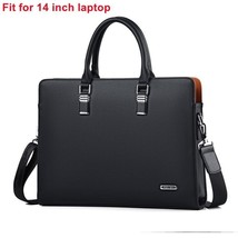 High Quality Leather Men Shoulder Bags Male Handbags For Macbook HP DELL... - $90.00+