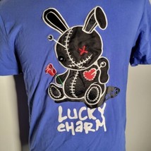 Bkys Authentic Mens Adults Lucky Charm Crewneck T-Shirt R/Blue  Size MED L8 - $11.67