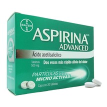 Aspirin Advanced~500mg~20 tablets in each Box~Get 2 Boxes for 1 Great Price - £22.81 GBP