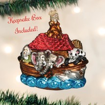 Noah&#39;s Ark Old World Christmas Blown Glass Collectible Holiday Ornament - £25.65 GBP
