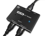 CABLEDECONN HDMI 2.1 Ultra HD 8K High Speed 48Gbps Directional Switch On... - $37.99