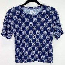 Aeropostale Blue and White Owl Print T-Shirt Tee Top Shirt Size XS Womens - £5.41 GBP