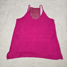 Old Navy Tank Top Womens Medium Pink Crochet Halter Boho Chic Festival S... - $14.94