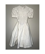 1980s Britland Girls White Lace Baptism Cottagecore Coquette Pageant Dre... - £39.36 GBP