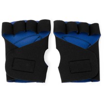 Half Finger Padded Cycling Gloves, Blue - £13.86 GBP