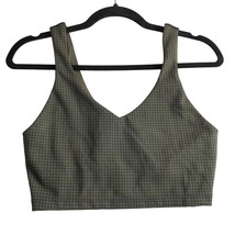 Offline Aerie Crop Top Bralette Recharge Least Support Houndstooth Green L - £15.13 GBP