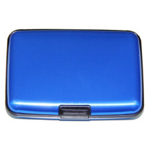 Aluminum Credit Card Wallet, Light Weight - BLUE - £7.92 GBP