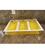 Large Plastic Covered 3 Containers Serving Piece For Parties - $98.01