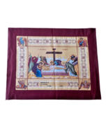 Greek Orthodox Byzantine Holy Altar Antimension Divine Liturgy Colored A... - $89.41