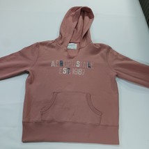 Aeropostale Hoodie Women's Size Medium Coral Pullover Embroidered Sweatshirt image 12
