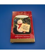 Vintage Hallmark Keepsake Ornament 1999 Millennium Snowman Christmas Tree - $8.00