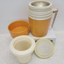 Vintage Thermos Model 7002 Hot or Cold Food Container YELLOW/ORANGE 10 oz. - $17.36