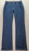 Jolene Jeans Women Size 10/34 Dark Blue Denim Kims Ranch Flat Front Straight Leg - £51.43 GBP