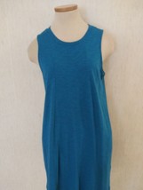 J. Jill Size S Petite Turquoise Cotton Blend Knit Summer Dress EUC - $17.59