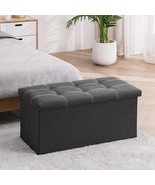 Folding Storage Ottoman Bench for Living Room - £40.06 GBP