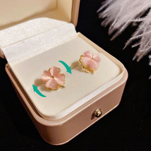 Dainty Pink Opal Spinner Earrings - £7.23 GBP