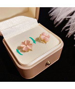Dainty Pink Opal Spinner Earrings - £7.26 GBP