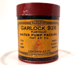 VINTAGE ADVERTISING Garlock 926 &quot;Plastallic&quot; Water Pump Packing Miniatur... - $14.87