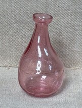 IKEA Vorvind Varvind 6 Inch Pink Glass Bud Vase Funky Shape Curvy Eclectic - $24.75