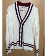 Pebble Beach Of California Vintage Womens Cardigan Sweater red, white, a... - $435.54 MXN