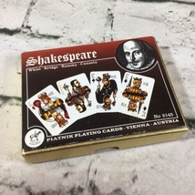 Shakespeare Piatnik Playing Cards Double Deck Whist Bridge Rummy Canasta - £9.33 GBP