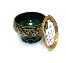 incense burner brass holder lobhan dhoop dhani charcoal resin burners - £21.74 GBP