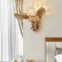 interoknack Golden Eagle Wall Sconce Light  Decorative Animal Lamp with... - $360.00