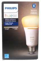 Philips Hue 548495 A19 Smart Light Bulb, Single Pack A19, White Ambiance - $26.59