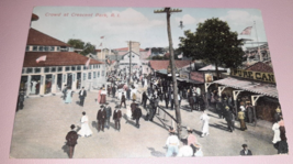 Crescent Park Amusement Midway Postcard Providence, RI Looff Carousel Bu... - $5.94