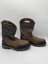 Cody James Men&#39;s 11&quot; Decimator Waterproof Western Work Boots Comp Toe Brown 14 D - £78.03 GBP