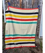 Vintage Hudson's Bay 4 Point Wool Blanket VERY NICE CONDITION - 70x90 - $299.99