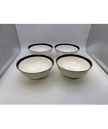 4x Lenox Bone China FEDERAL COBALT Footed Fruit / Dessert Bowls with Gol... - $334.48 CAD
