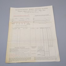 Vintage Ephemera, Montgomery Ward Order Form and Credit Application, Clean - £6.92 GBP