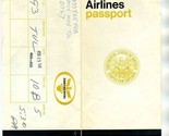 Continental Airlines Passport Ticket Jacket / Gate Pass &amp; Ticket 1968 - £15.56 GBP