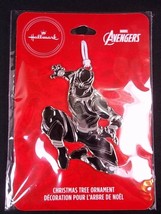 Hallmark Avengers BLACK PANTHER flat metal Christmas ornament on card 2019 NEW - £5.94 GBP