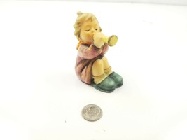 Hummel Goebel Boy Sitting Playing Horn Toot Nativity TMK6 Signed Figurine - £35.40 GBP