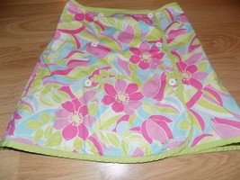Size 9 Gymboree Palm Springs Reversible Wrap Skirt Flamingos Tropical Floral EUC - £12.78 GBP